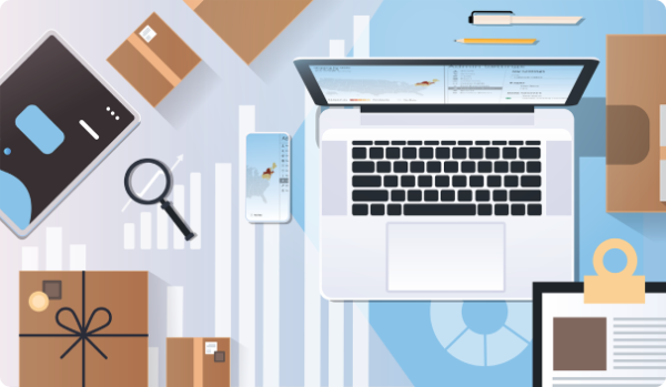 Computer on desk